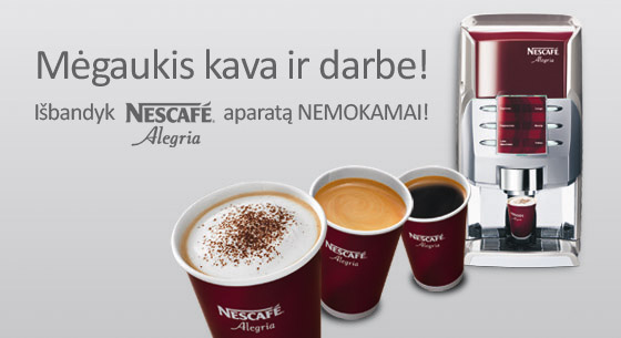 Išbandyk kavos aparatą NEMOKAMAI
