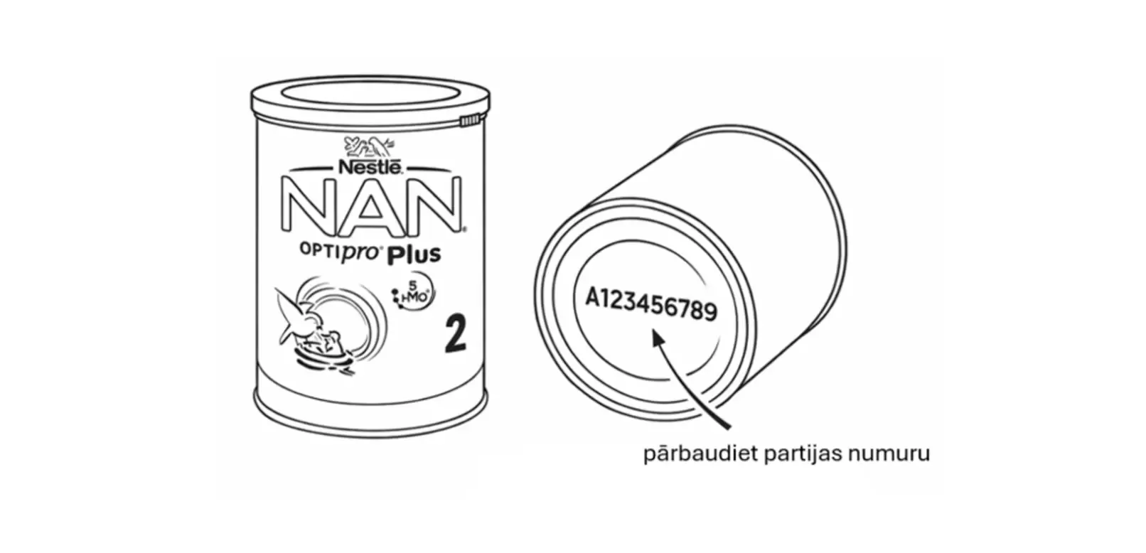 partijas numurs.