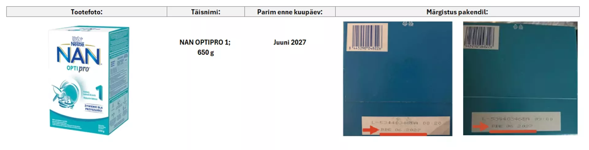 IF recall Estonia