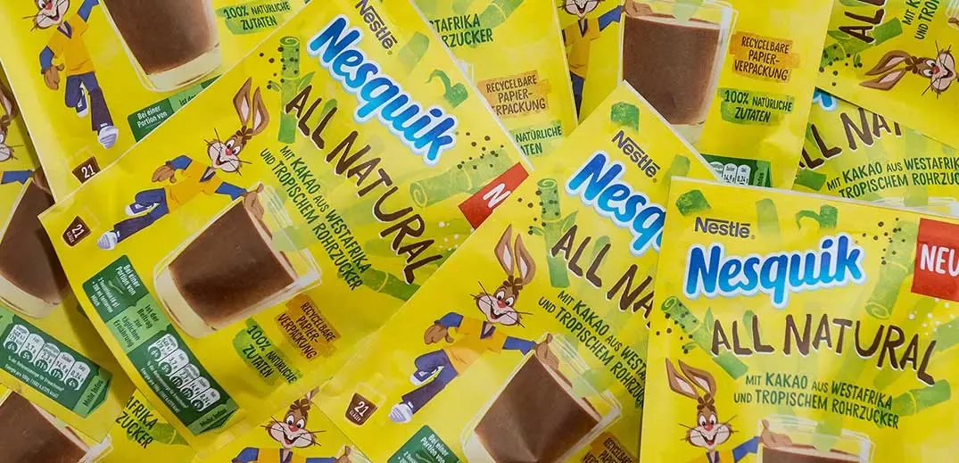 Nesquik All Natural packaging